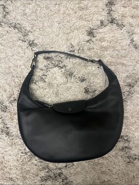 Longchamp Le Pliage Xtra Round Leather Handbag. Black. New with tag.